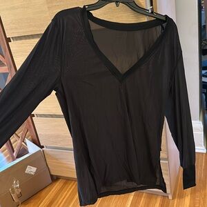 LULULEMON Sheer Longsleeve Top Black